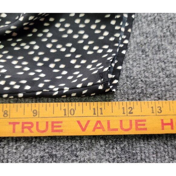 Croft & Barrow 1X V Neck Roll Tab Sleeve Polka Dot Blouse Ruched Sholder - Picture 10 of 11